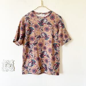 Tomorrowland Japan Cotton Paisley Floral T Shirt Men’s S / M